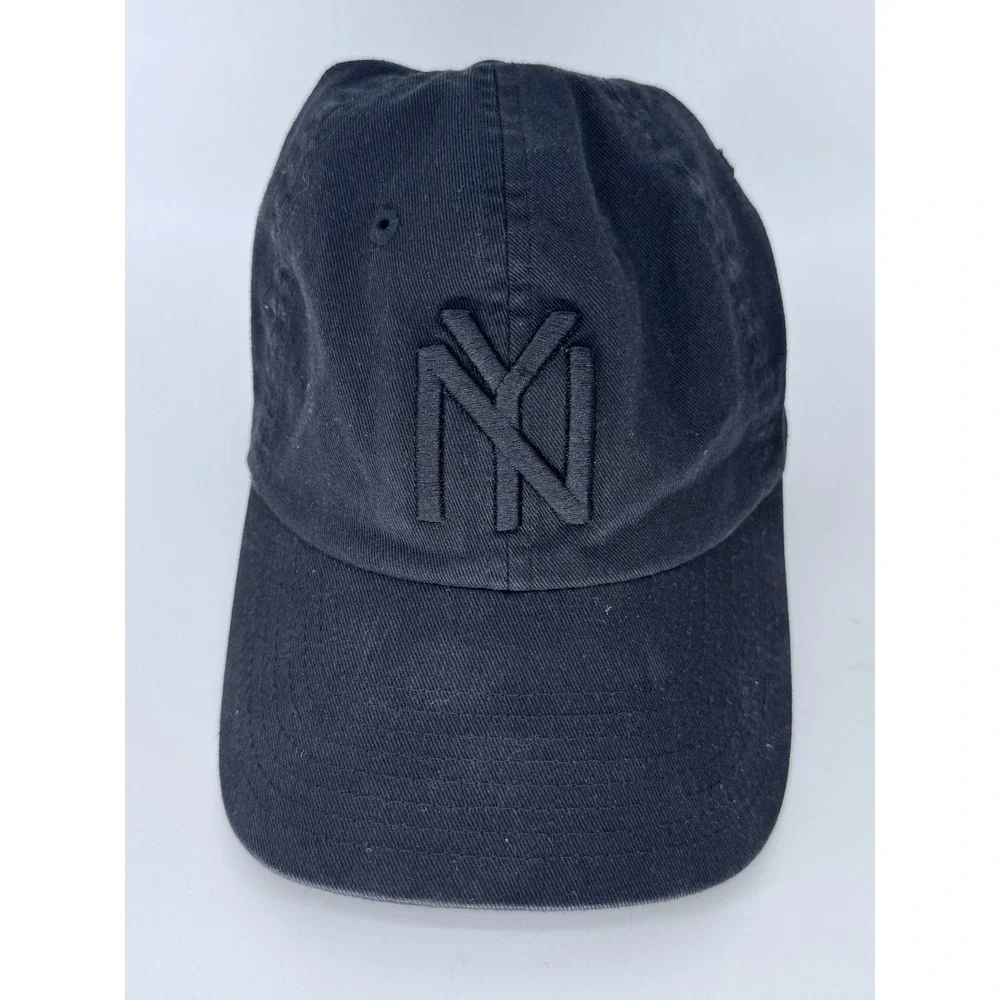 American Needle New York Yankees Hat Black Tonal Logo Adjustable MLB Cap